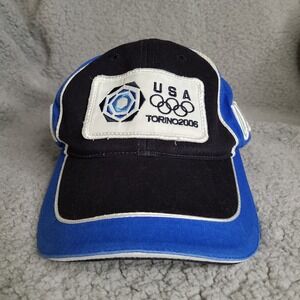 Roots Team USA‎ Olympics Hat Torino 2006 Blue Black Baseball Cap Stitched